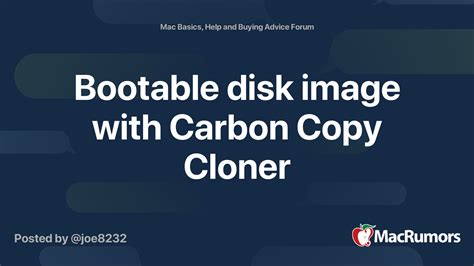 how to restore boot drive carbon clone|macrumors carbon copy cloner.